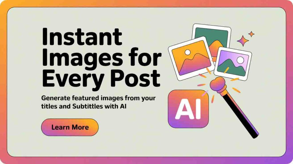 Post Images Generator - WordPress plugin - banner