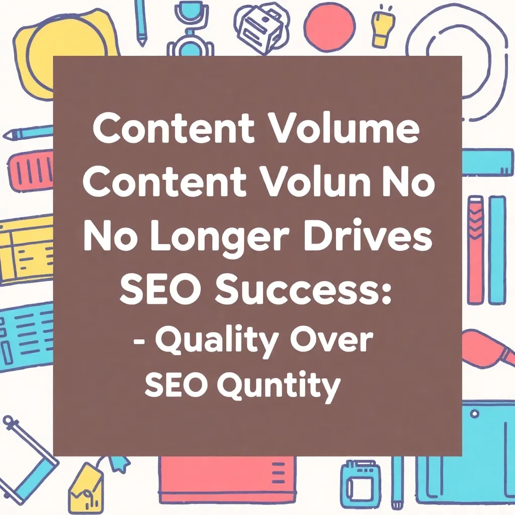 CONTENT VOLUME NO LONGER DRIVES SEO SUCCESS - QUALITY OVER QUANTITY