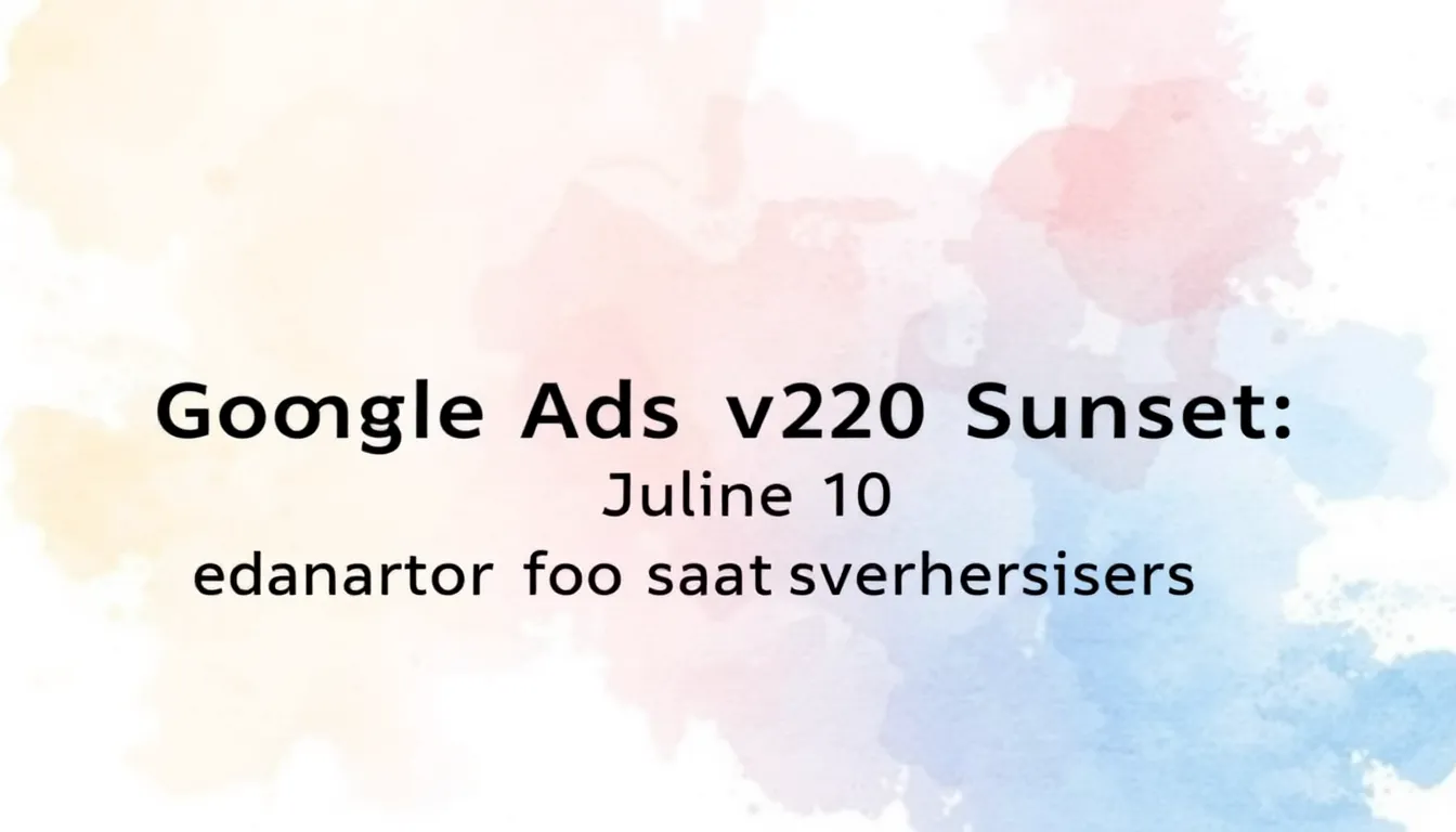 GOOGLE ADS API V20 SUNSET: CRITICAL JUNE 10 DEADLINE FOR ADVERTISERS