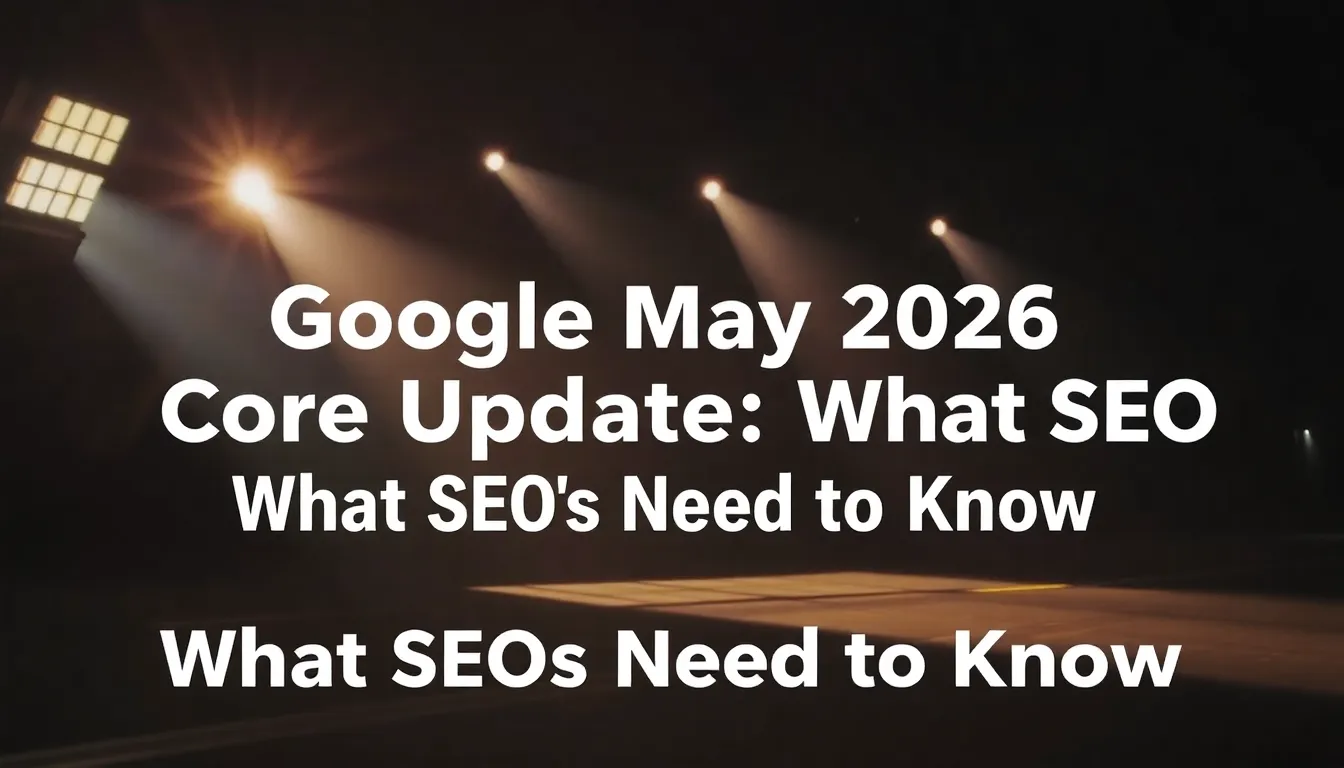 GOOGLE MAY 2026 CORE UPDATE: WHAT SEOS NEED TO KNOW