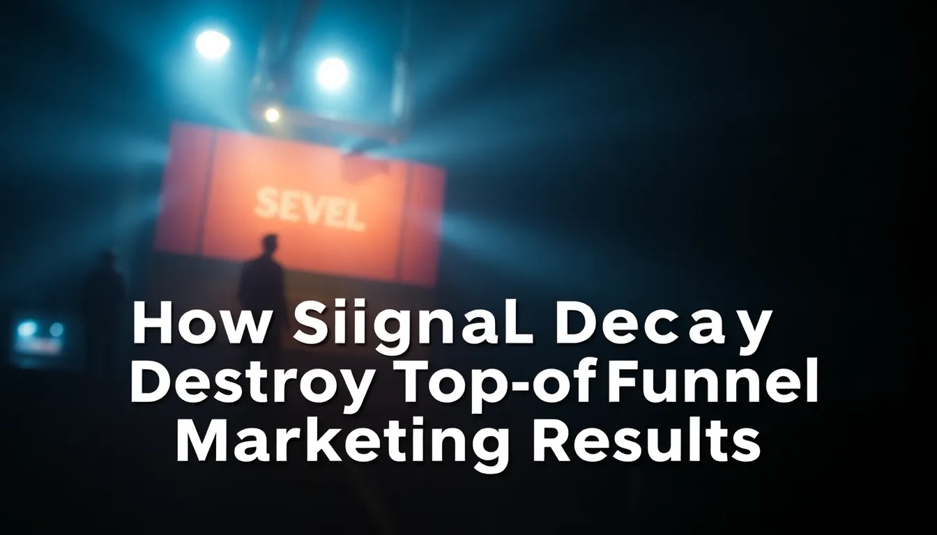 HOW SIGNAL DECAY DESTROYS TOP-OF-FUNNEL MARKETING RESULTS