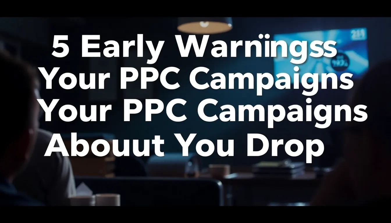 5 EARLY WARNING SIGNS YOUR PPC CAMPAIGNS ARE ABOUT TO DROP