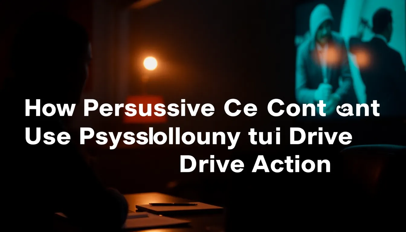 HOW PERSUASIVE CONTENT USES PSYCHOLOGY TO DRIVE ACTION