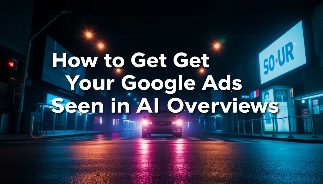 HOW TO GET YOUR GOOGLE ADS SEEN IN AI OVERVIEWS